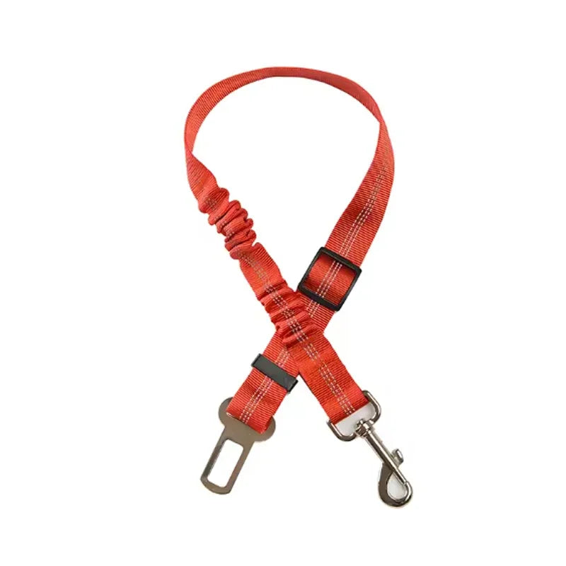 Dog Car Safety Belt with Reflective Line & Damping Belt, Adjustable Length, Suitable for All Dog