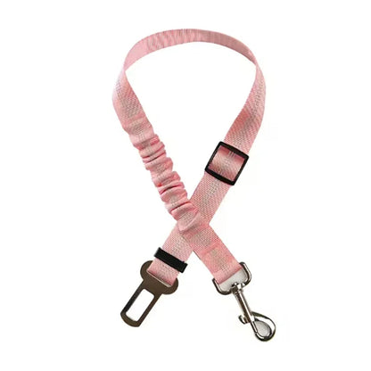 Dog Car Safety Belt with Reflective Line & Damping Belt, Adjustable Length, Suitable for All Dog