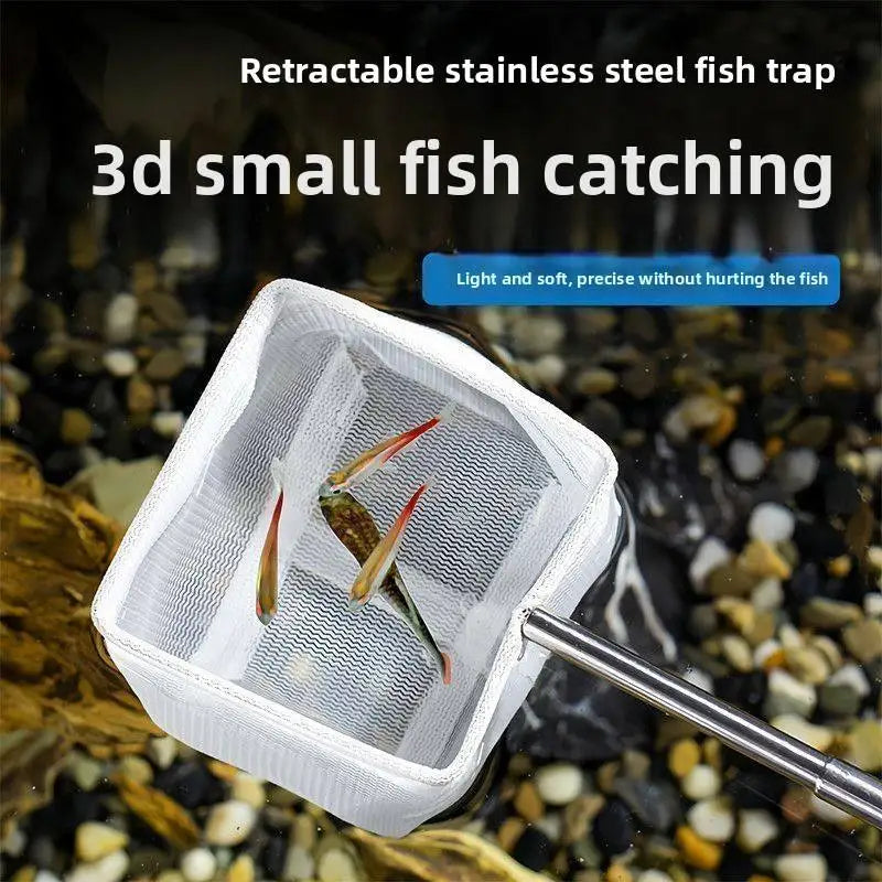 Aquarium Fish Net Fine Mesh Stainless Steel Handle Safe Small Fish Shrimp Betta Fry Tank Cleaning Durable Aquarium Accessory