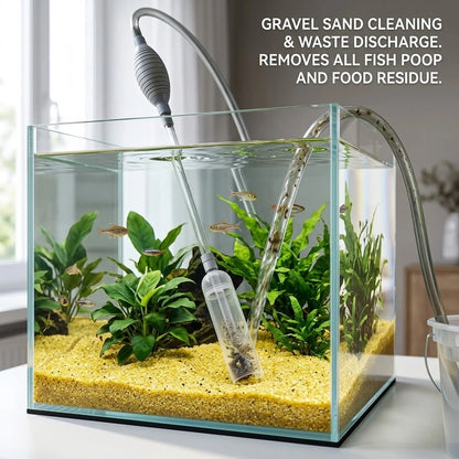 Aquarium Siphon, Manual Water Changer, Fish Tank Gravel Cleaner, Fish Waste Suction Tool