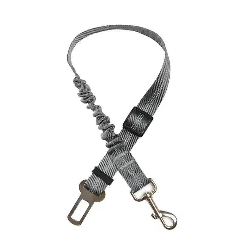 Dog Car Safety Belt with Reflective Line & Damping Belt, Adjustable Length, Suitable for All Dog