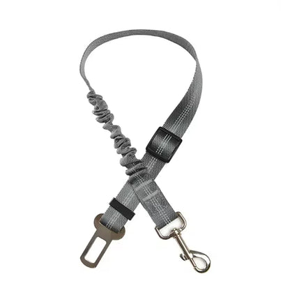 Dog Car Safety Belt with Reflective Line & Damping Belt, Adjustable Length, Suitable for All Dog