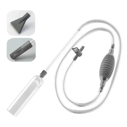 Siphon Pump with Filter Nozzle Fish Tank Water Changer Air Pump Cleaning Accessorie Handheld Aquarium Gravel Cleaner Vacuum Tool