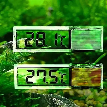 W1G-1pcs Aquarium Thermometer Electronic LCD Digital Fish Tank Temperature Measurement Fish Tank Temp Meter Aquarium Accessories