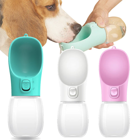 Portable Dog Water Bottle with Drinking Tray