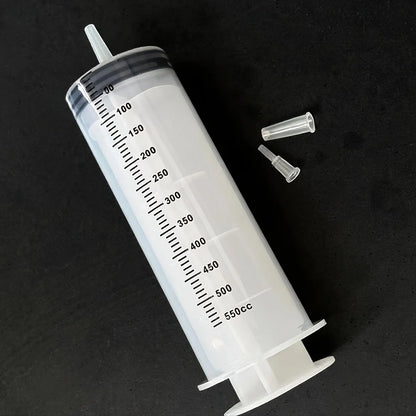 Plastic Syringe, Available in Capacities of 1000ml, 550ml, 350ml, 200ml, 100ml, 60ml, 20ml, 10ml, Suitable for Laboratory Dispensing, Dispensing Glue, Watering, and Veterinary Use