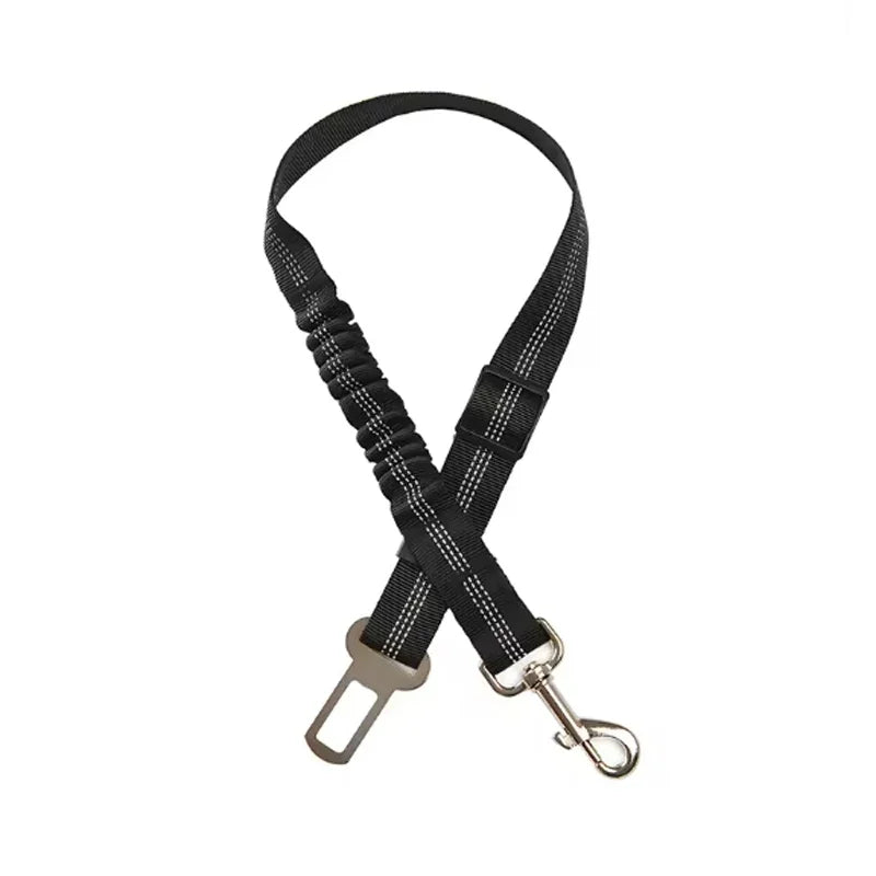 Dog Car Safety Belt with Reflective Line & Damping Belt, Adjustable Length, Suitable for All Dog