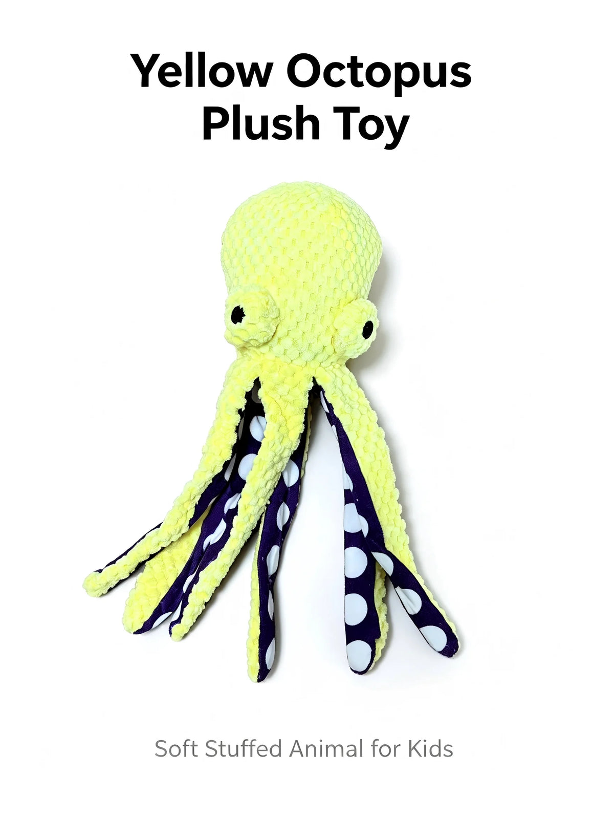 Squeaky Octopus Dog Plush Chew Toy with Braided Cotton Rope Tail Interactive Tug Puppy Teething Toy  for Small Medium Dogs