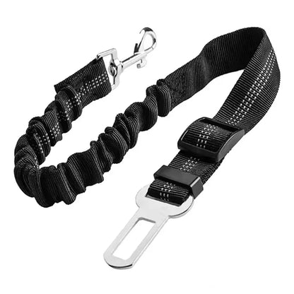 Dog Car Safety Belt with Reflective Line & Damping Belt, Adjustable Length, Suitable for All Dog