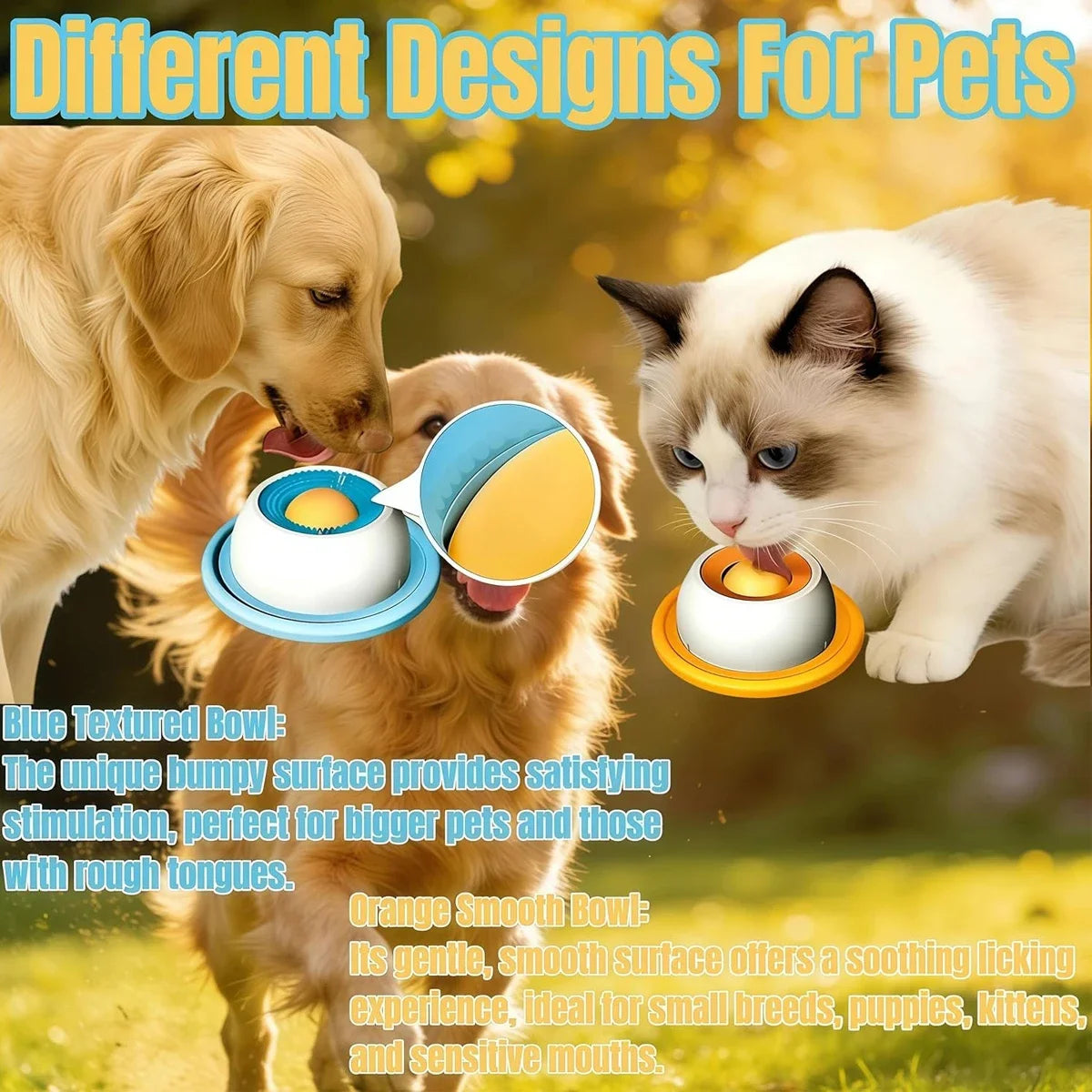 Rotating Lick Ball Slow Feeder for Dogs & Cats