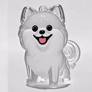 Transparent Dog Hair Storage Container Adorable Pet Keepsake Capsule Pendant With Key Ring for Pet Lovers DIY Memorial Keychain