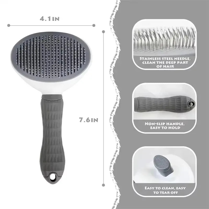Self-Cleaning Grooming Brush for Dogs & Cats