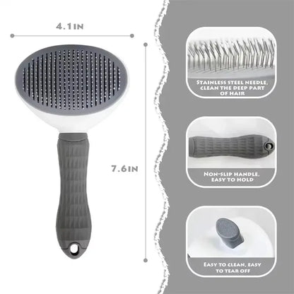 Self-Cleaning Grooming Brush for Dogs & Cats