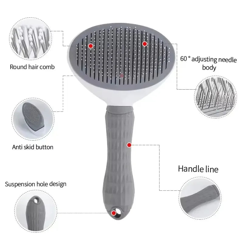 Self-Cleaning Grooming Brush for Dogs & Cats