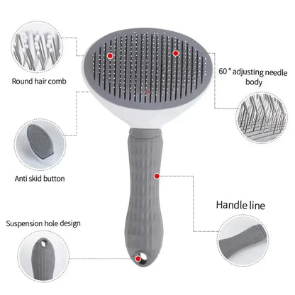 Self-Cleaning Grooming Brush for Dogs & Cats