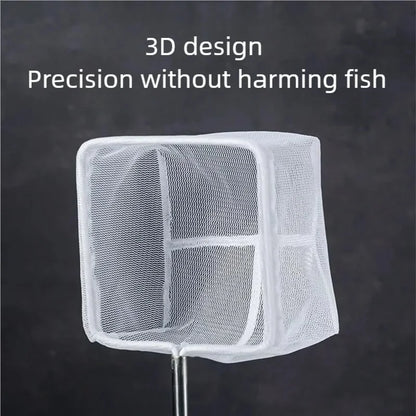 Aquarium Fish Net Fine Mesh Stainless Steel Handle Safe Small Fish Shrimp Betta Fry Tank Cleaning Durable Aquarium Accessory