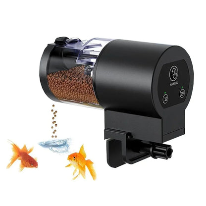 2025 Automatic Fish Feeder 100ml -Digital Programmable Aquarium Food Dispenser with Timer, IP66 Waterproof for Pond/Turtle Tanks