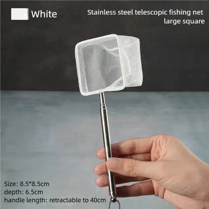 Aquarium Fish Net Fine Mesh Stainless Steel Handle Safe Small Fish Shrimp Betta Fry Tank Cleaning Durable Aquarium Accessory