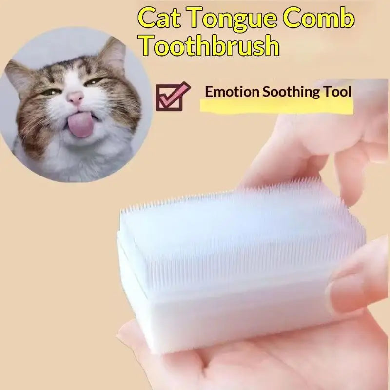2/5/10Pcs Cat Dog Massage Brush Pet Hair Brush Multifunctional Dust Removal Sponge Cleaning Brush Simulated Cat Tongue Comb