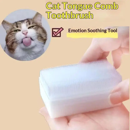 2/5/10Pcs Cat Dog Massage Brush Pet Hair Brush Multifunctional Dust Removal Sponge Cleaning Brush Simulated Cat Tongue Comb