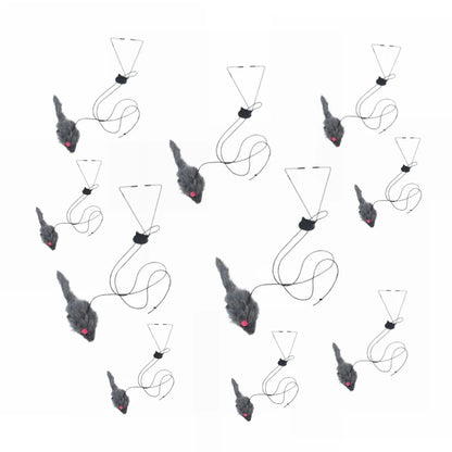 Interactive Door Hanging Cat Toy with Black Mouse Teaser - Entertain and Exercise Your Cat Toy for Indoor Cats Play Supplies
