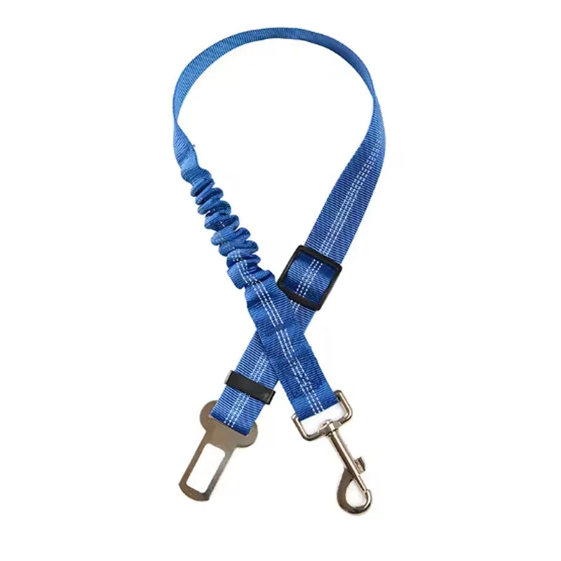 Dog Car Safety Belt with Reflective Line & Damping Belt, Adjustable Length, Suitable for All Dog