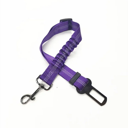 Dog Car Safety Belt with Reflective Line & Damping Belt, Adjustable Length, Suitable for All Dog
